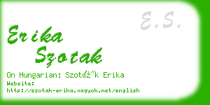 erika szotak business card